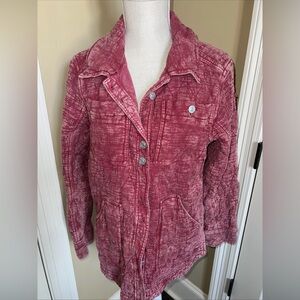 Pilcro Anthropologie The Fielder Terra Cotta Quilted Jacket Size M Read